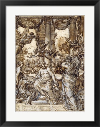 Framed Cybele before the Council of the Gods Print