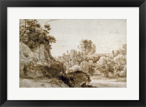 Framed Wooded Landscape Print