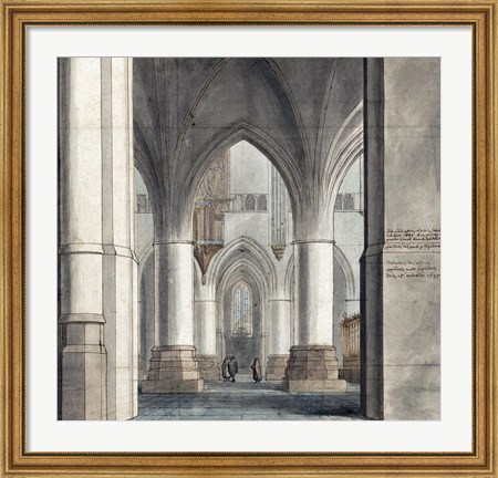 Framed Choir and North Ambulatory of the Church of Saint Bavo Print