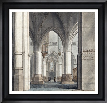 Framed Choir and North Ambulatory of the Church of Saint Bavo Print