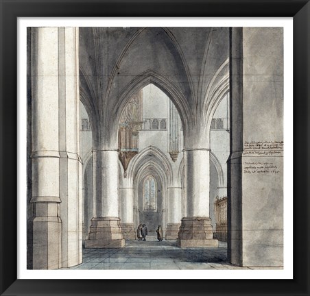 Framed Choir and North Ambulatory of the Church of Saint Bavo Print