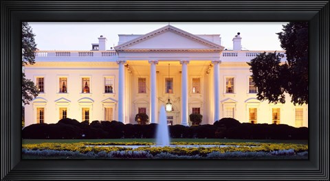 Framed USA, Washington DC, White House, twilight Print