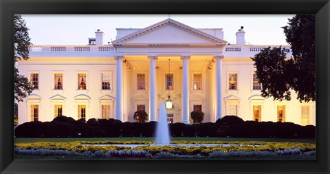 Framed USA, Washington DC, White House, twilight Print