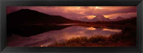 Framed Teton Range, Mountains, Grand Teton National Park, Wyoming, USA Print