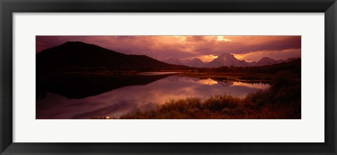 Framed Teton Range, Mountains, Grand Teton National Park, Wyoming, USA Print