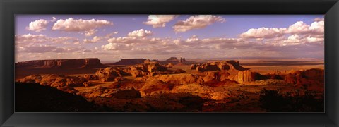 Framed Monument Valley Under Cloudy Sky Print