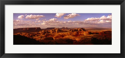 Framed Monument Valley Under Cloudy Sky Print