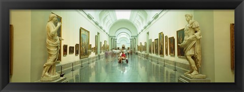 Framed Interior Of Prado Museum, Madrid, Spain Print