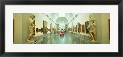 Framed Interior Of Prado Museum, Madrid, Spain Print