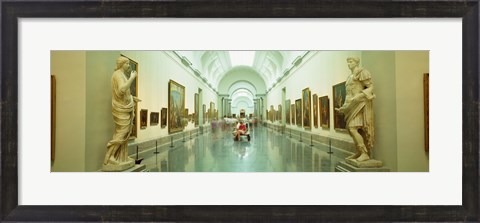Framed Interior Of Prado Museum, Madrid, Spain Print
