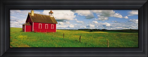 Framed Small Red Schoolhouse, Battle Lake, Minnesota, USA Print