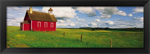 Framed Small Red Schoolhouse, Battle Lake, Minnesota, USA Print
