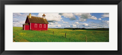 Framed Small Red Schoolhouse, Battle Lake, Minnesota, USA Print