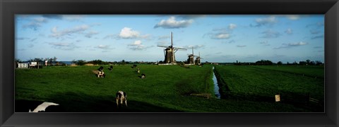 Framed Windmills, Netherlands Print