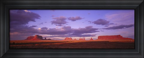 Framed Monument Valley with Purple Sky, Arizona Print