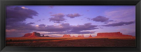 Framed Monument Valley with Purple Sky, Arizona Print
