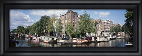 Framed Netherlands, Amsterdam, intersecting channels Print