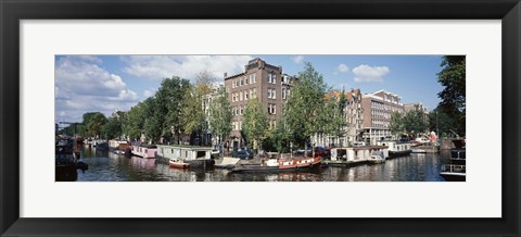 Framed Netherlands, Amsterdam, intersecting channels Print