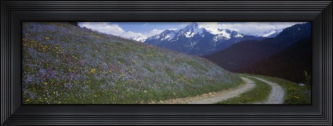 Framed Road Through Hillside, Zillertaler, Austria Print