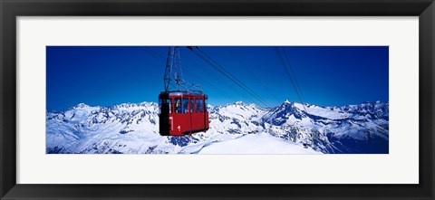 Framed Cable Car Andermatt Switzerland Print