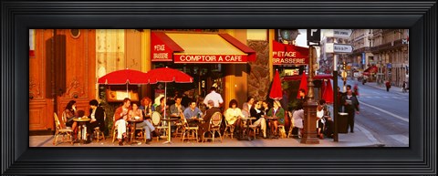 Framed Cafe, Paris, France Print