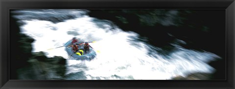 Framed White Water Rafting Salmon River CA USA Print