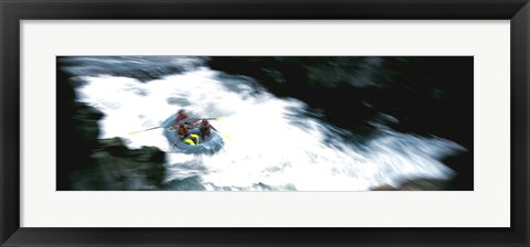 Framed White Water Rafting Salmon River CA USA Print