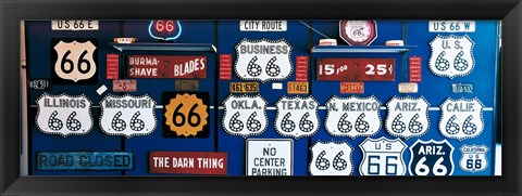 Framed Route 66 Sign Collection Print