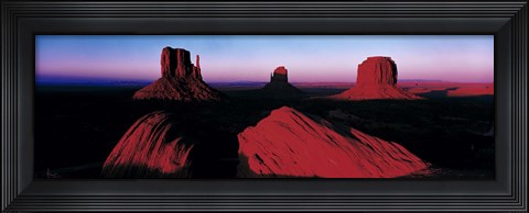 Framed Sunset At Monument Valley Tribal Park, Utah, USA Print