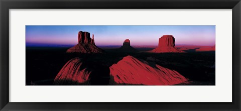 Framed Sunset At Monument Valley Tribal Park, Utah, USA Print