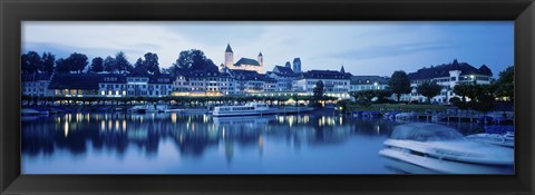 Framed Switzerland, Rapperswil, Lake Zurich Print