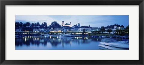 Framed Switzerland, Rapperswil, Lake Zurich Print