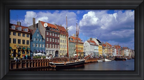 Framed Denmark, Copenhagen, Nyhavn Print