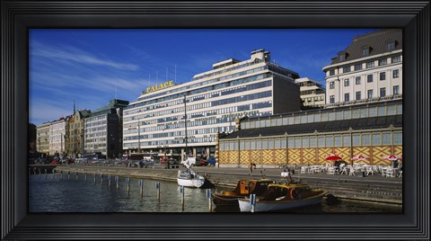 Framed Buildings at the waterfront, Palace Hotel, Helsinki, Finland Print