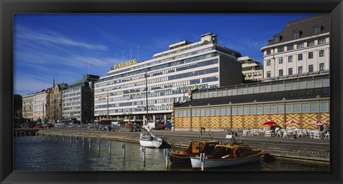 Framed Buildings at the waterfront, Palace Hotel, Helsinki, Finland Print