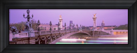 Framed Bridge over a river, Seine River, Paris, France Print