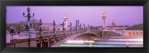 Framed Bridge over a river, Seine River, Paris, France Print