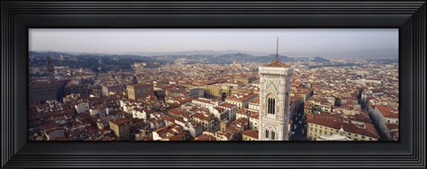 Framed Aerial view of a city, Florence, Tuscany, Italy Print