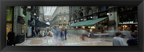 Framed Large group of people on the street, Milan, Italy Print