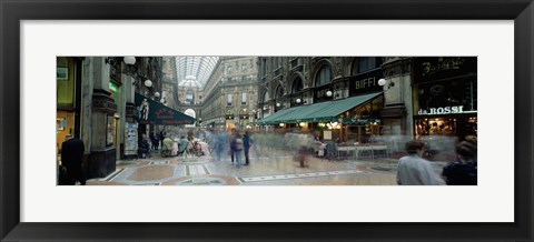 Framed Large group of people on the street, Milan, Italy Print