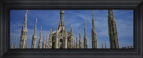 Framed Facade of a cathedral, Piazza Del Duomo, Milan, Italy Print