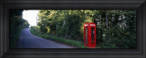 Framed Phone Booth, Worcestershire, England, United Kingdom Print