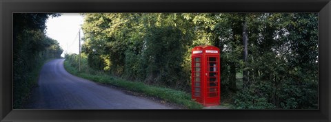 Framed Phone Booth, Worcestershire, England, United Kingdom Print