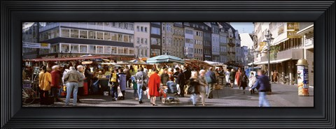 Framed Farmer&#39;s Market, Bonn, Germany Print