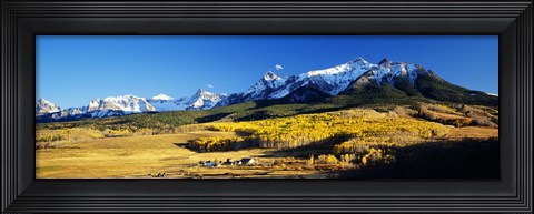 Framed USA, Colorado, Ridgeway, Last Dollar Ranch, autumn Print