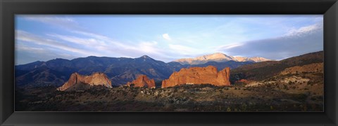 Framed Garden Of The Gods, Colorado Springs, Colorado Print