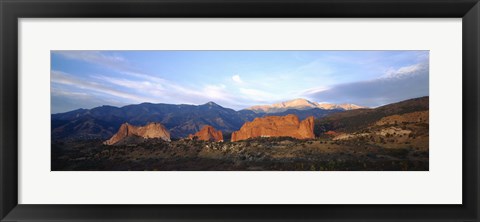 Framed Garden Of The Gods, Colorado Springs, Colorado Print