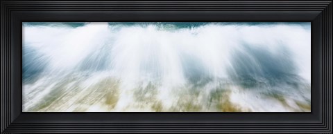Framed Surf Fountains Big Makena Beach Maui HI Print
