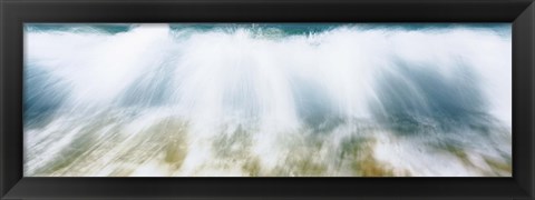 Framed Surf Fountains Big Makena Beach Maui HI Print