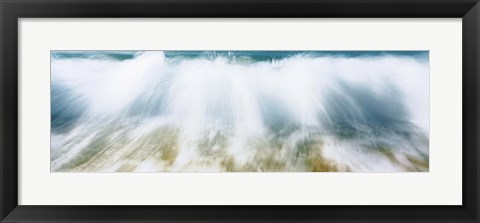 Framed Surf Fountains Big Makena Beach Maui HI Print